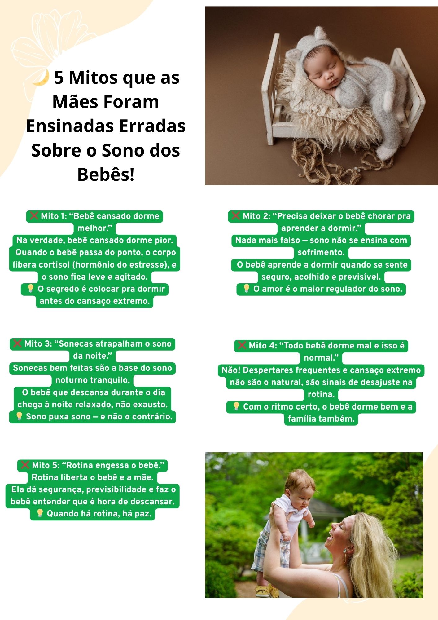 Documento A4 Floral Bege e Branco